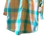 Nordstrom BP. Button-Up Shirt Oversized Pink Blue Adley Front Pockets XS Photo 9