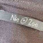 Nic+Zoe  black ruched long sleeved V neck top Photo 3