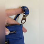 Nicole Miller Blue Silver Buckle Wristlet Bag Photo 9