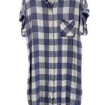 Rails  Flannel Buffalo Plaid Button Down Shirt Dress Size S Rayon Boho Casual Photo 0