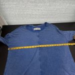 M Rena Blue Scoop Neck Long Sleeve Pullover Seamed Tunic Casual Top Size Large Photo 10