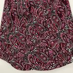 Jessica London New  Paisley Print Button Down Shirt Black Pink Size 12W Photo 4