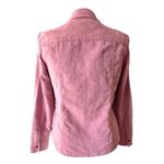 Croft & Barrow  Womens Pink Faux Suede Lined Button Up Shirt Jacket Cozy Chic Photo 2