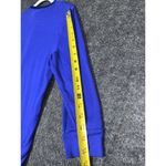 Ralph Lauren LAUREN  WOMENS KNIT BEADED LOGO 3/4 SLEEVE BLOUSE TOP BLUE SZ LARGE Photo 5