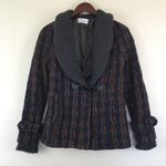 ZARA TRF Fiber Textured Plaid Coat Jacket M Photo 4
