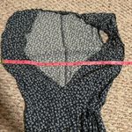 Brandy Melville  Robbie Wrap Dress Navy & White Floral Tie Waist V-Neck One size Photo 9