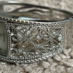 Studio women’s vintage victorian style silver crystal bangle‎ bracelet watch Photo 4