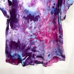 Maurice's  XL Top Handmade Tie Dye Purple Pink‎ Blue Short Sleeve Boho Hippie 1041 Photo 5