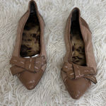 Sam Edelman Pointed Toe Ballet Flats Leather Bow Accent Brown Shoes 6.5 Photo 0