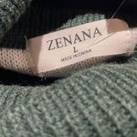 Zenana Outfitters NWOT Hunter Green Star Turtleneck Sweater Pullover Large Photo 3