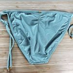 PQ Swim Divine Blue Shimmer Metallic Full Coverage Bikini Bottom, Size Large Green Photo 9