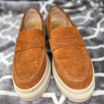 Portland leather Co Patina chunky Zoe Penny loafers in fawn suede size 10.5 Tan Photo 10
