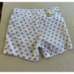 Caribbean Joe Women's Shorts Stretch Navy Size 10 White Blue Sea Shells Cotton Photo 2