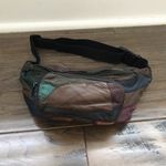 Vintage Leather Patchwork Fanny Pack Belt Bag, Retro, 1980’s Blue Photo 14