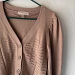 Philosophy Sweater Medium Pink Puff Sleeve Button Cardigan Knit Preppy Coquette Photo 1