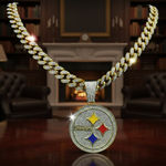 NFL Pittsburgh Steelers 20 Inch Necklace Pendant Chain Link Football Jewelry Photo 0