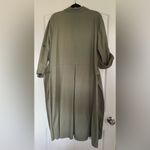 Ashley Stewart  Olive Green Button-down Shirt Dress Photo 8