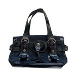 Stuart Weitzman  Black Patent And Nylon Bag Photo 0