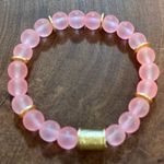 Handmade NWT Handcrafted Bubblegum Pink Frosted Bracelet Photo 0