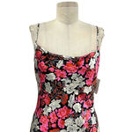 Cinq à Sept Whitney Floral Print Slip Dress‎ Black Pink Size 8 Photo 2