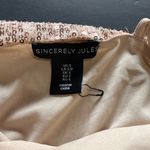 SINCERELY JULES Sequins Neutral Tan Sparkle Tank Top Women’s Sz Small NWOT Photo 3