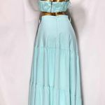 Saints + Secrets  Aquamarine Top + Maxi Skirt Set Photo 2