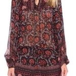 Ulla Johnson  Dress Size 4 100% Silk Boho Patterned‎ Sheer Detail Photo 0