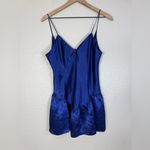 Victoria's Secret Vintage Gold Label 80’s 90’s Victoria’s Secret Royal Blue Satin Slip Negligee M Photo 6