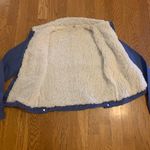 Sherpa Lined Denim Jacket Size S Blue Photo 3