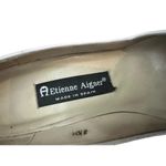 Etienne Aigner Vintage  Red Leather Peep Toe Thick Block Heel Size 8.5M Photo 2