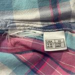 Brooks Brothers  Women’s Size 10 Blue Pink White Shadow Plaid Button Down Shirt Photo 5