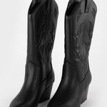 Soda Black Cowboy Boots Photo 5