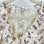 Madewell  Ruffle Button Front Trapeze Dress Floral Reef Cream Relaxed XS NWT Photo 7