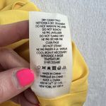 Alice + Olivia  Sz 2 Callie Mini Dress Asymmetrical Drape V-Neck Sleeveless Gold Photo 9