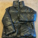 Bagatelle , NYC Women’s Faux Leather Black Puffer Jacket - Size XS Photo 0