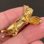 Vintage GIOVANNI Signed Gold Angel Cherub 1.25” Pin Photo 4