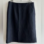 J.Crew  Black Wool Skirt, Black Pencil Skirt, Solid Knee-Length Skirt, Size 4 Photo 1