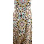 Billabong Hold On Me Maxi Dress Women SMALL Black White Red Cut Outs Racer Back Photo 0