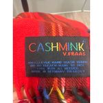 Cashmink V Fraas Red Plaid winter fall Scarf Fringe Germany 13x65 holiday Photo 5