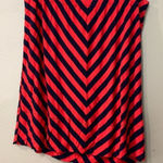 Merona Red and Navy Chevron Striped Mini Skirt Photo 0