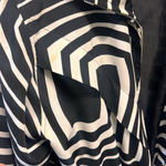 VINTAGE Damee New York Jacket Black White Geometric Print women's Size XL Photo 2