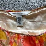 Diane Von Furstenberg  Orange and Yellow Strapless Smocked Camisole Photo 2