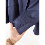 Favorite Daughter The Satin Blazer Navy Venetian Blue Medium Photo 9