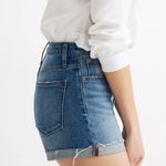 Madewell High-Rise Denim Jean Shorts in Malden Wash Raw Hem Cutoffs Size 24 Photo 3