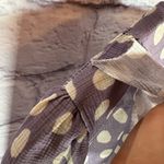 ZARA Purple Polka Dot Ruffle Front Midi Dress Womens size medium Photo 7