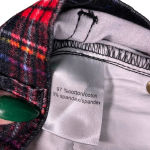 Pam & Gela Tartan Plaid Slim Crop Pant Red Multi Size 25 Photo 10