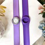 Slap Wrist Watch With 2 Bands Purple Photo 1