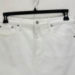 J.Crew  Denim Mini Skirt White Stretch Casual A Line Stretch Cotton US 8 NWT Photo 2