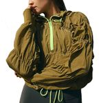 Free People NWT FP Movement X Light Packer Hike Pullover Jacket In Martini Green Photo 3