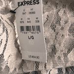 EXPRESS Womens Lace Top Size Large Floral Sheer Boho Bohemian Party Chic Stretch Photo 6